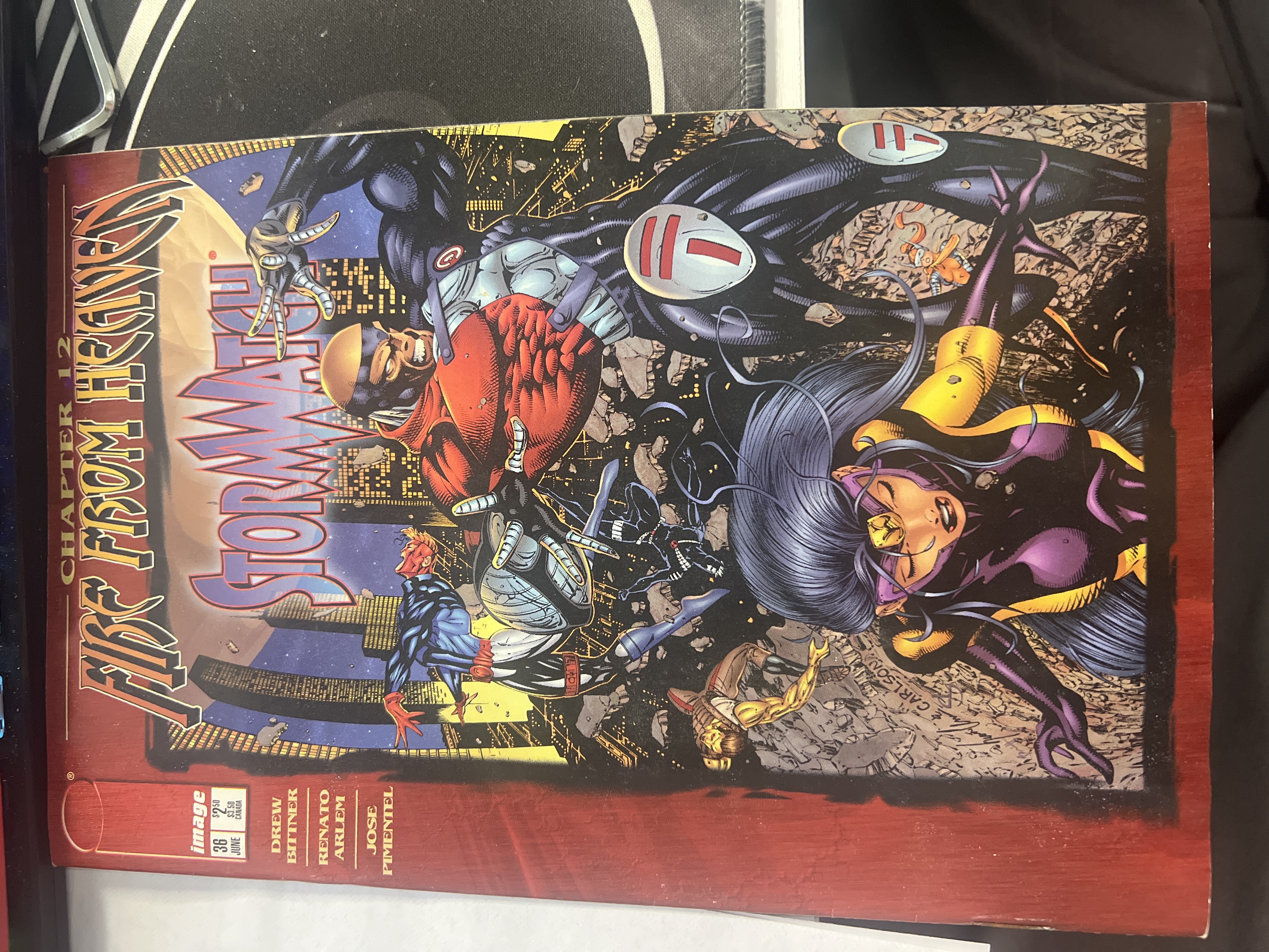 Comic book Fire from Heaven chapter 12 StormWatch 36 1996