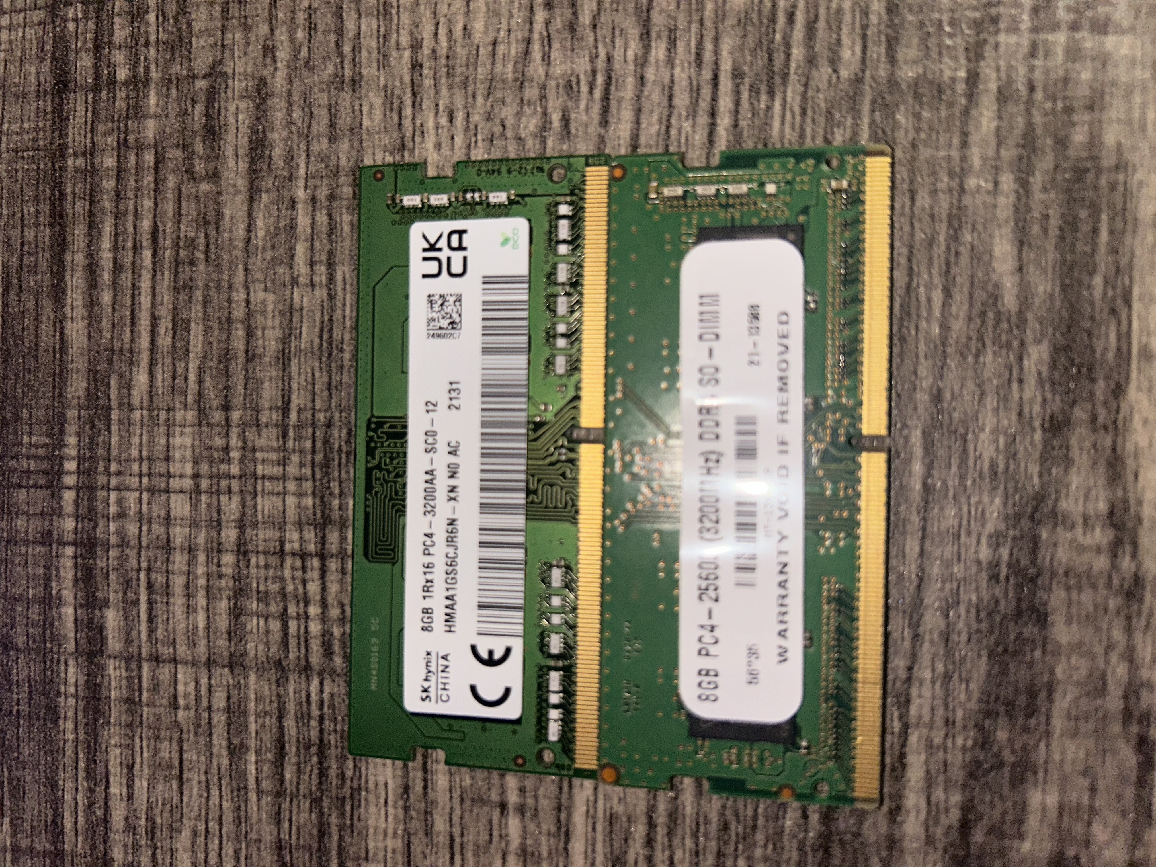 16GB kit   2 8GB PC4 DDR4 SO-DIMM 3200MHz