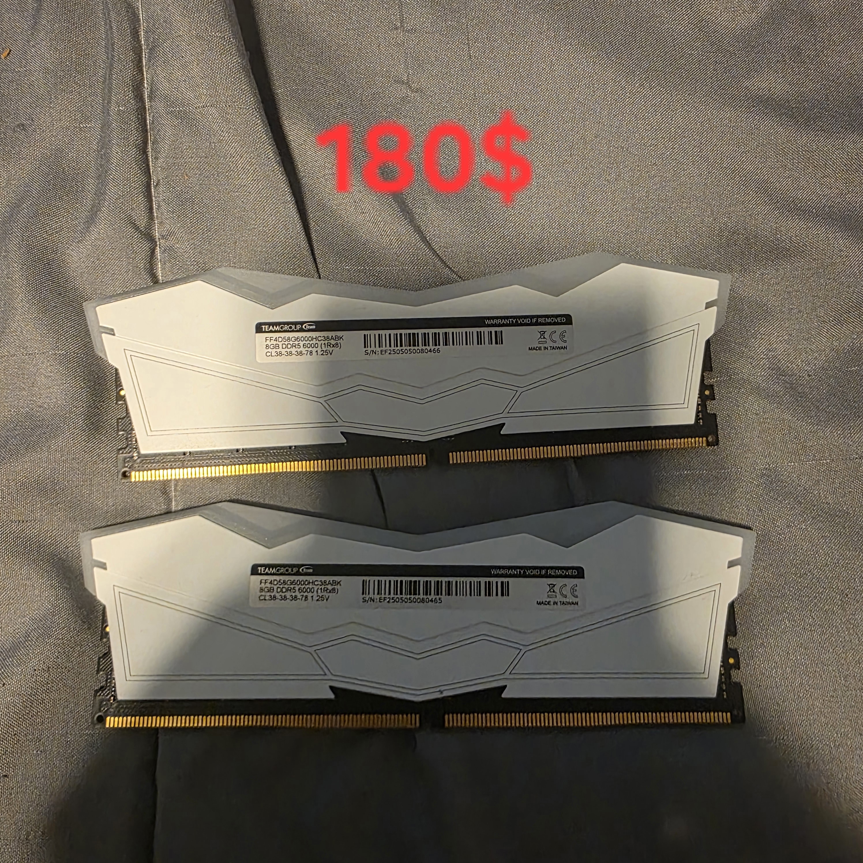 2 sticks of 8gb 6000mhz ddr5